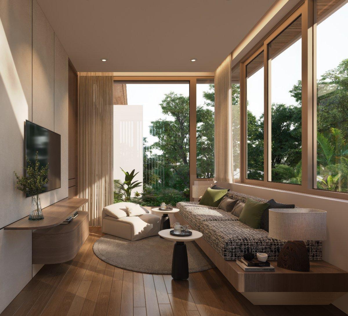 Interior view of 3 Bedroom Tropical Pool Villas for Sale at Zenithy La Ville, Koh Keaw
