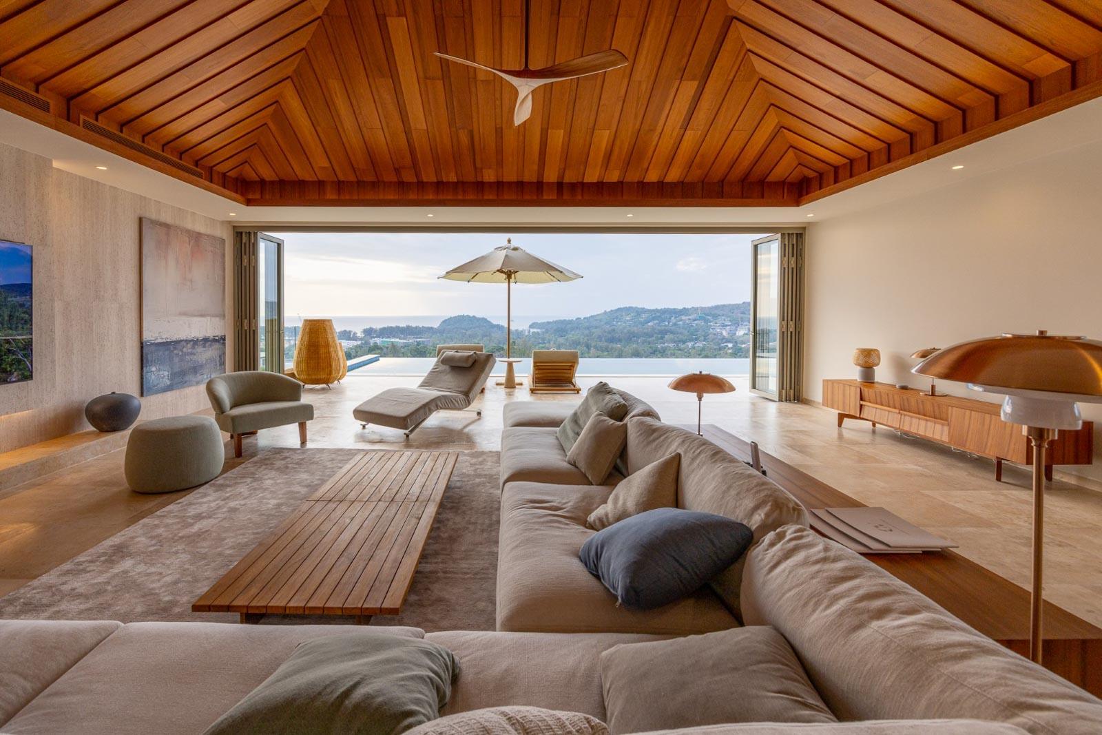 Interior view of 3 Bedroom Sea View & Valley View Villa for Sale in Cohiba Villas Phuket, Layan