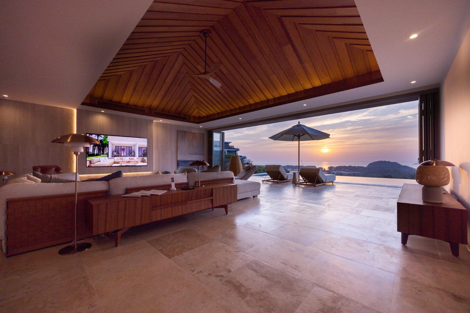 Interior view of 3 Bedroom Sea View & Valley View Villa for Sale in Cohiba Villas Phuket, Layan