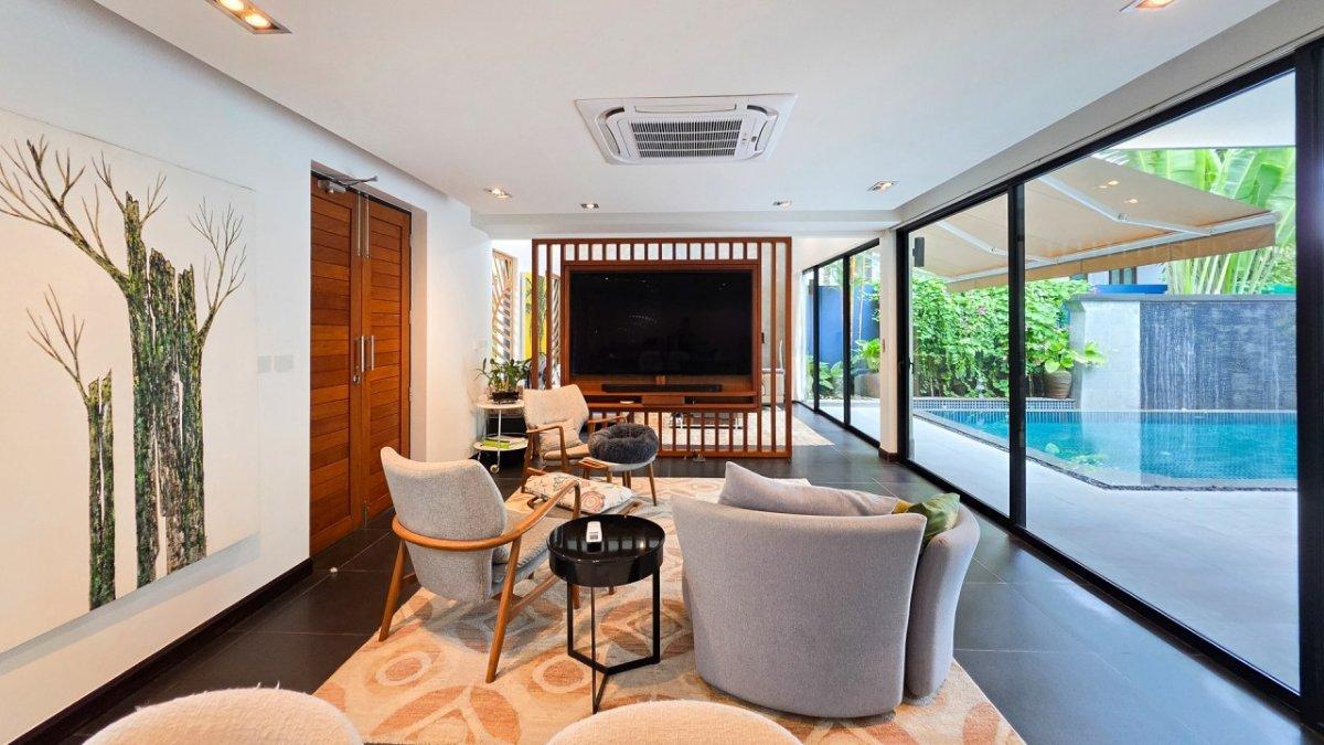 Interior view of Spacious 3-Bedroom Family Pool Villa for Sale in Pasak, Cherng Talay