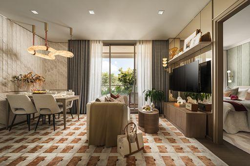 Interior view of 1-Bedroom Canvaz Palette Cherngtalay Condo for Sale - Completion Q2 2028