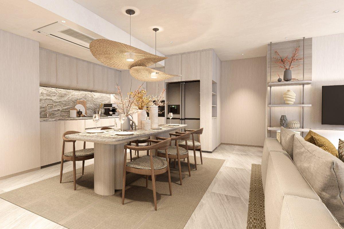 Interior view of 2 Bedroom Condo with Pool for Sale at Bellaguna Lake Residences Lotus