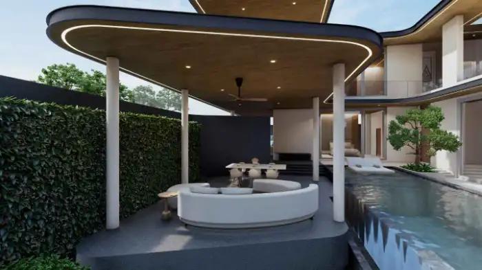 Interior view of 4-Bedroom Pool Villa for Sale at Nature's Rest - Cherngtalay, Phuket
