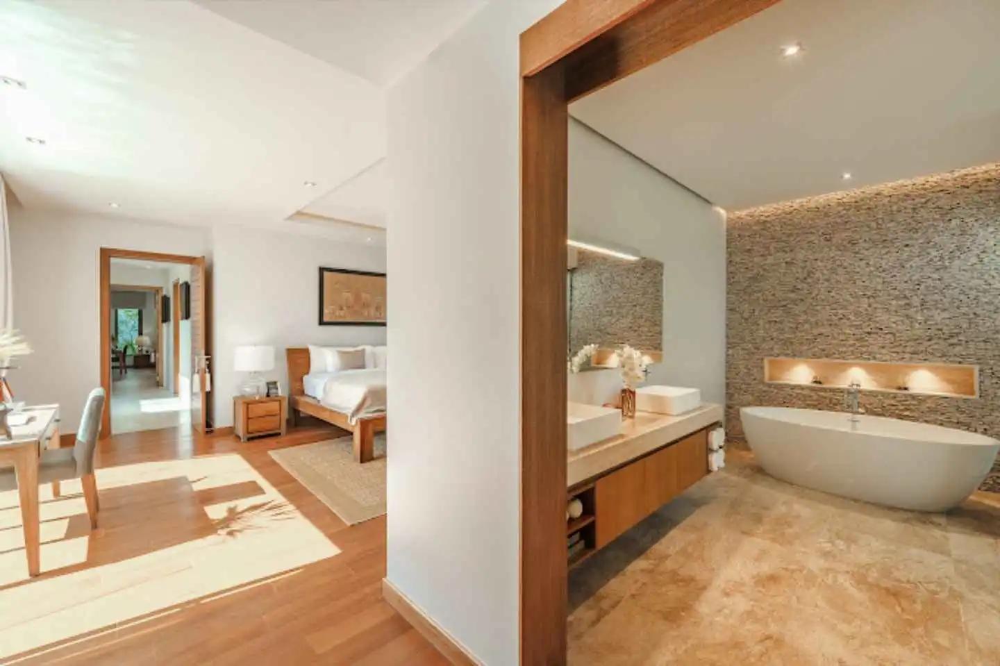 Exterior view of 3-Bedroom Anchan Indigo Villa for Sale near Layan Beach