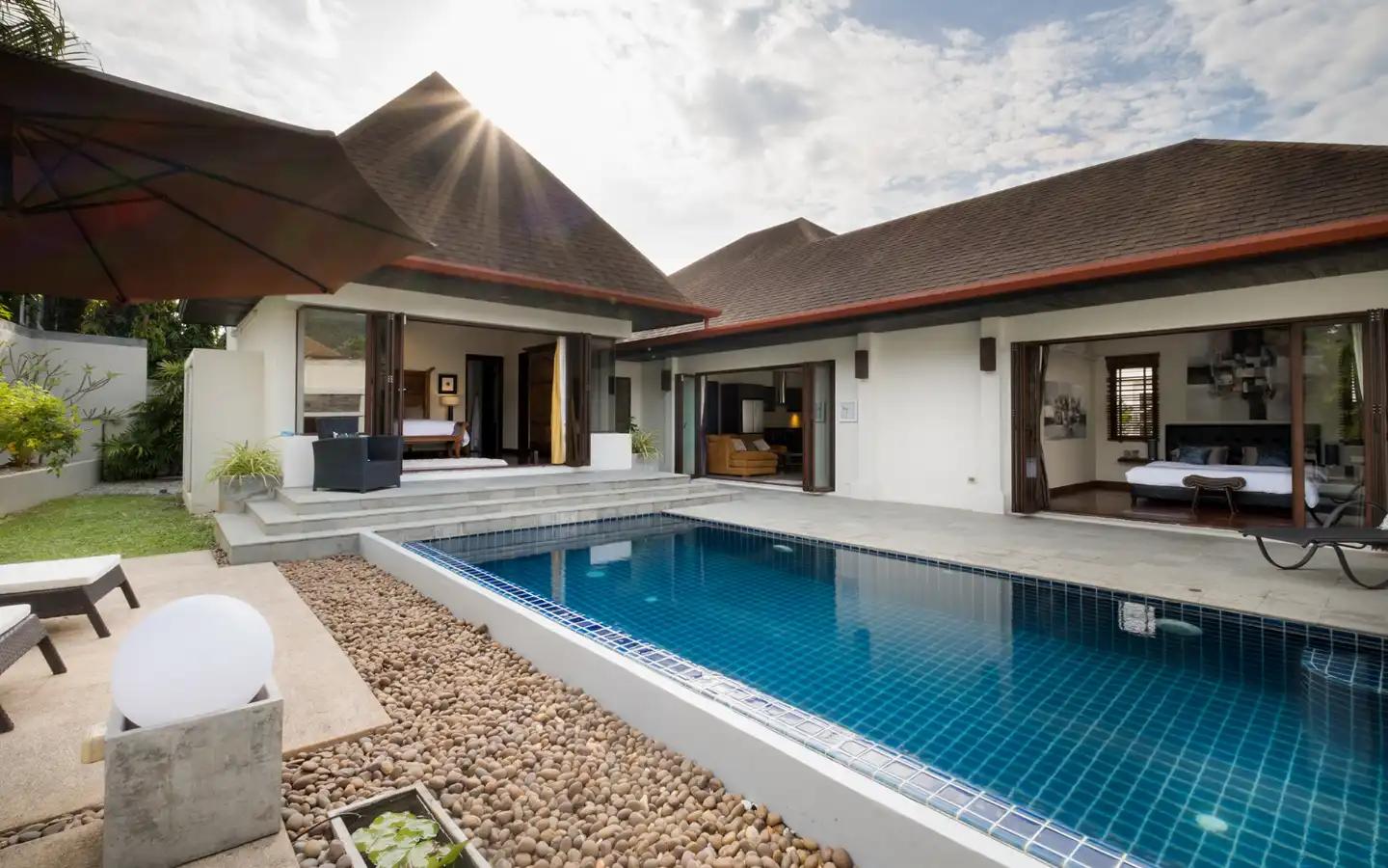 Interior view of Suksan Pool Villa - Modern 3 Bedroom Thai-Balinese Pool Villa for Sale in Rawai
