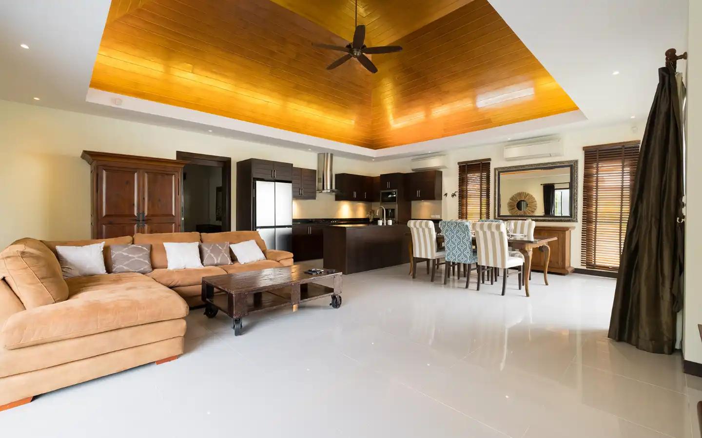 Interior view of Suksan Pool Villa - Modern 3 Bedroom Thai-Balinese Pool Villa for Sale in Rawai