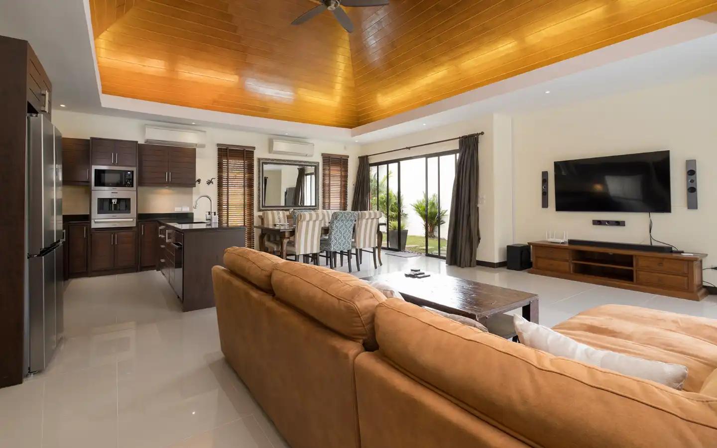 Interior view of Suksan Pool Villa - Modern 3 Bedroom Thai-Balinese Pool Villa for Sale in Rawai