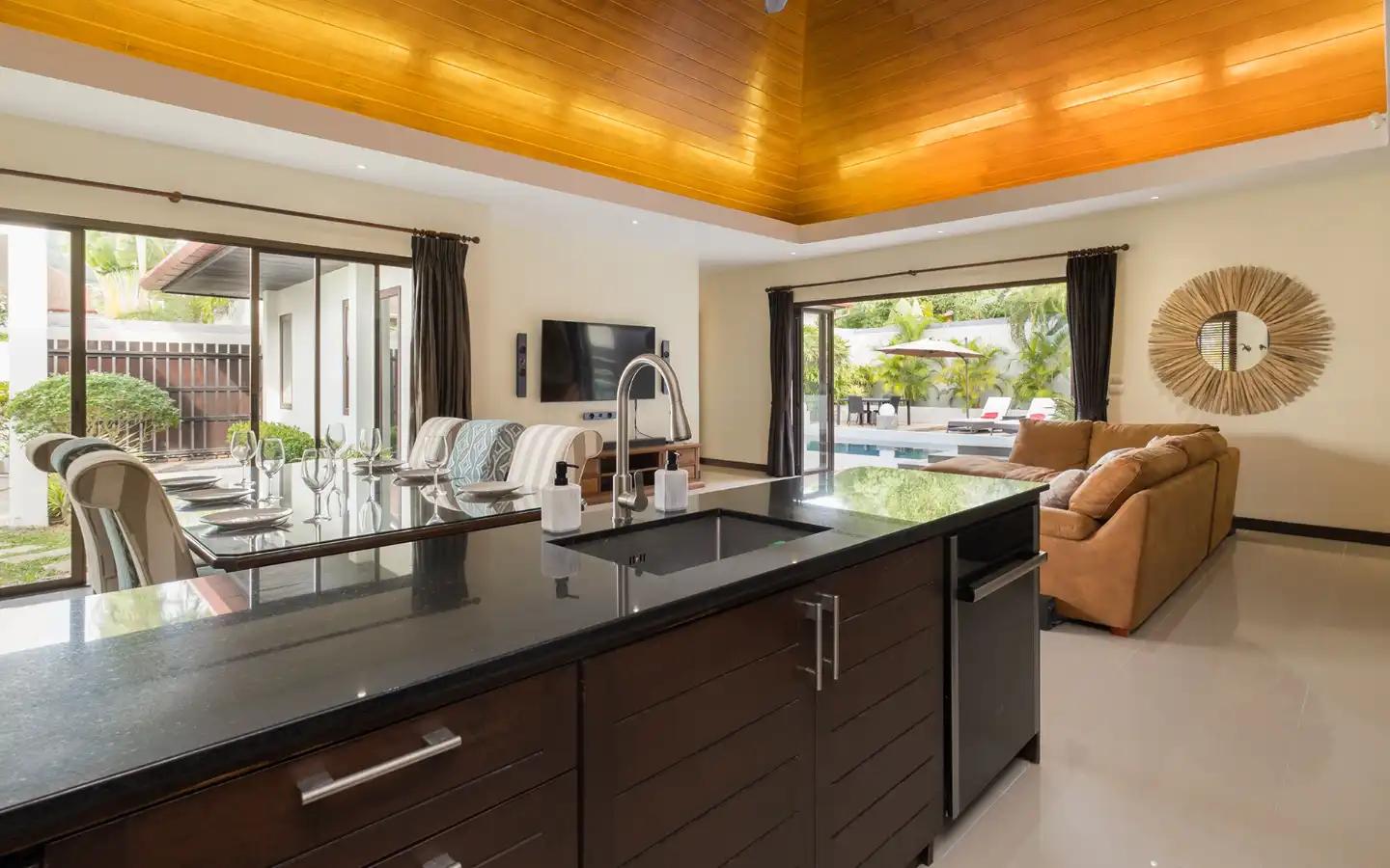 Interior view of Suksan Pool Villa - Modern 3 Bedroom Thai-Balinese Pool Villa for Sale in Rawai