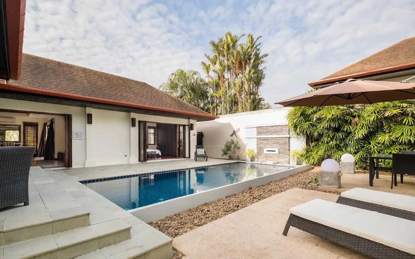 Interior view of Suksan Pool Villa - Modern 3 Bedroom Thai-Balinese Pool Villa for Sale in Rawai