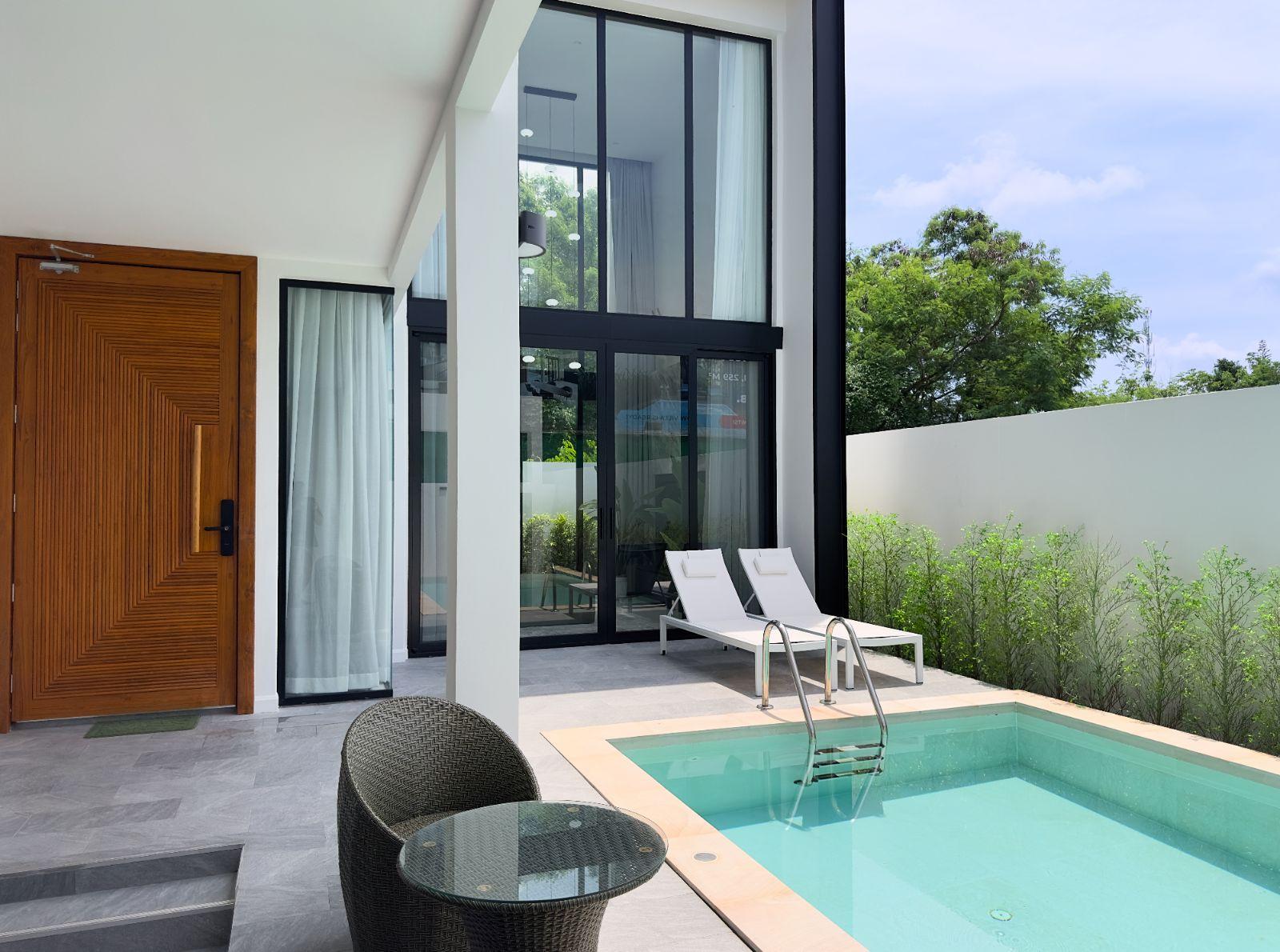 Exterior view of 2-Bed Pool Villa for Sale in WamDom Villas Rawai - PV1