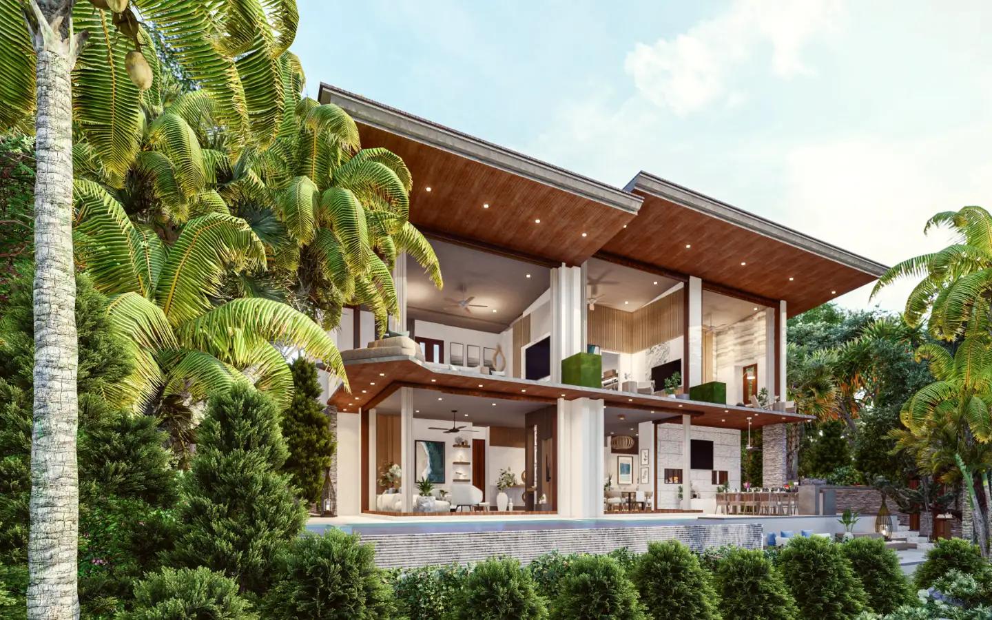 Interior view of 3 Bedroom Type A Sea View Pool Villa for Sale at Narana Villas Mai Khao