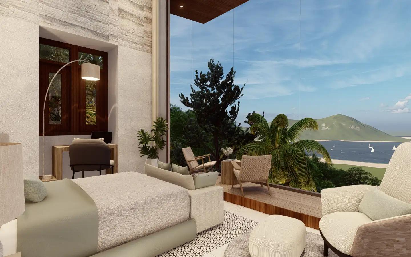 Interior view of 3 Bedroom Type A Sea View Pool Villa for Sale at Narana Villas Mai Khao