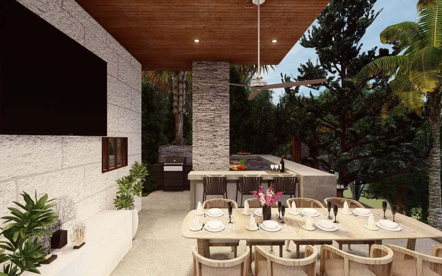 Interior view of 3 Bedroom Type A Sea View Pool Villa for Sale at Narana Villas Mai Khao