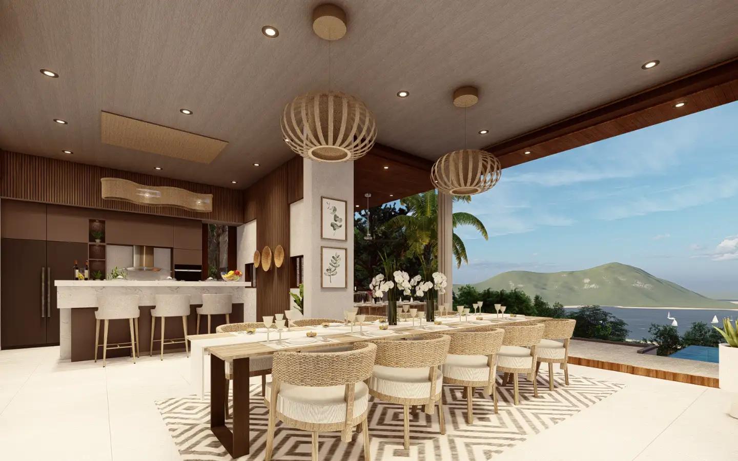 Interior view of 3 Bedroom Type A Sea View Pool Villa for Sale at Narana Villas Mai Khao