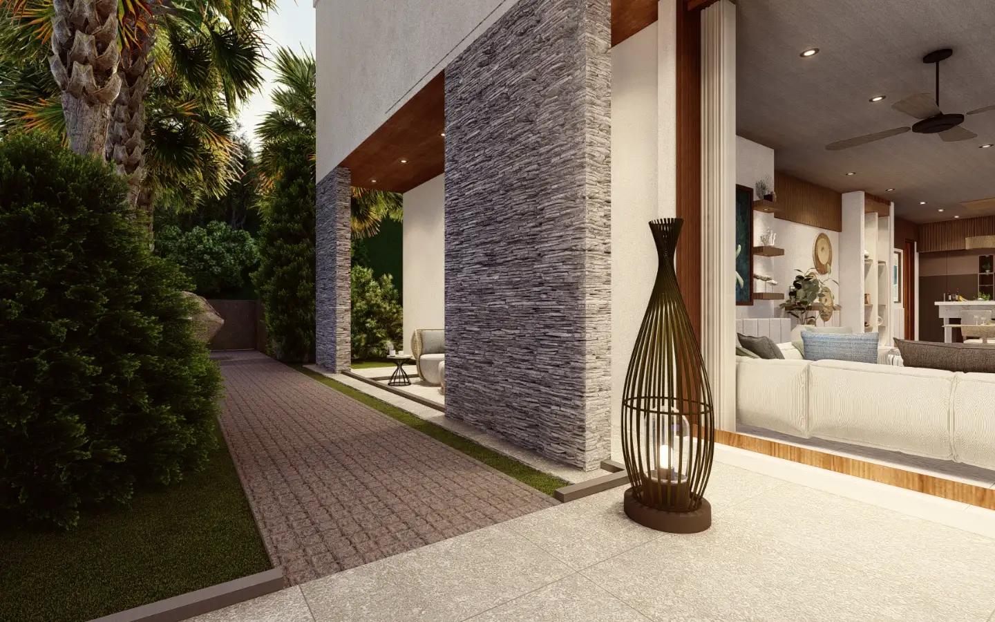 Interior view of 3 Bedroom Type A Sea View Pool Villa for Sale at Narana Villas Mai Khao