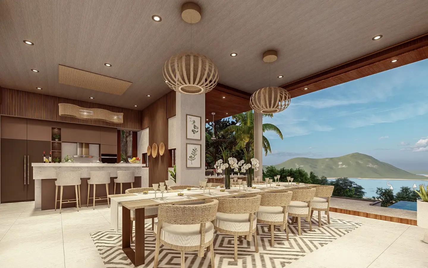 Interior view of 4 Bedroom Type B Sea View Pool Villa for Sale at Narana Villas Mai Khao