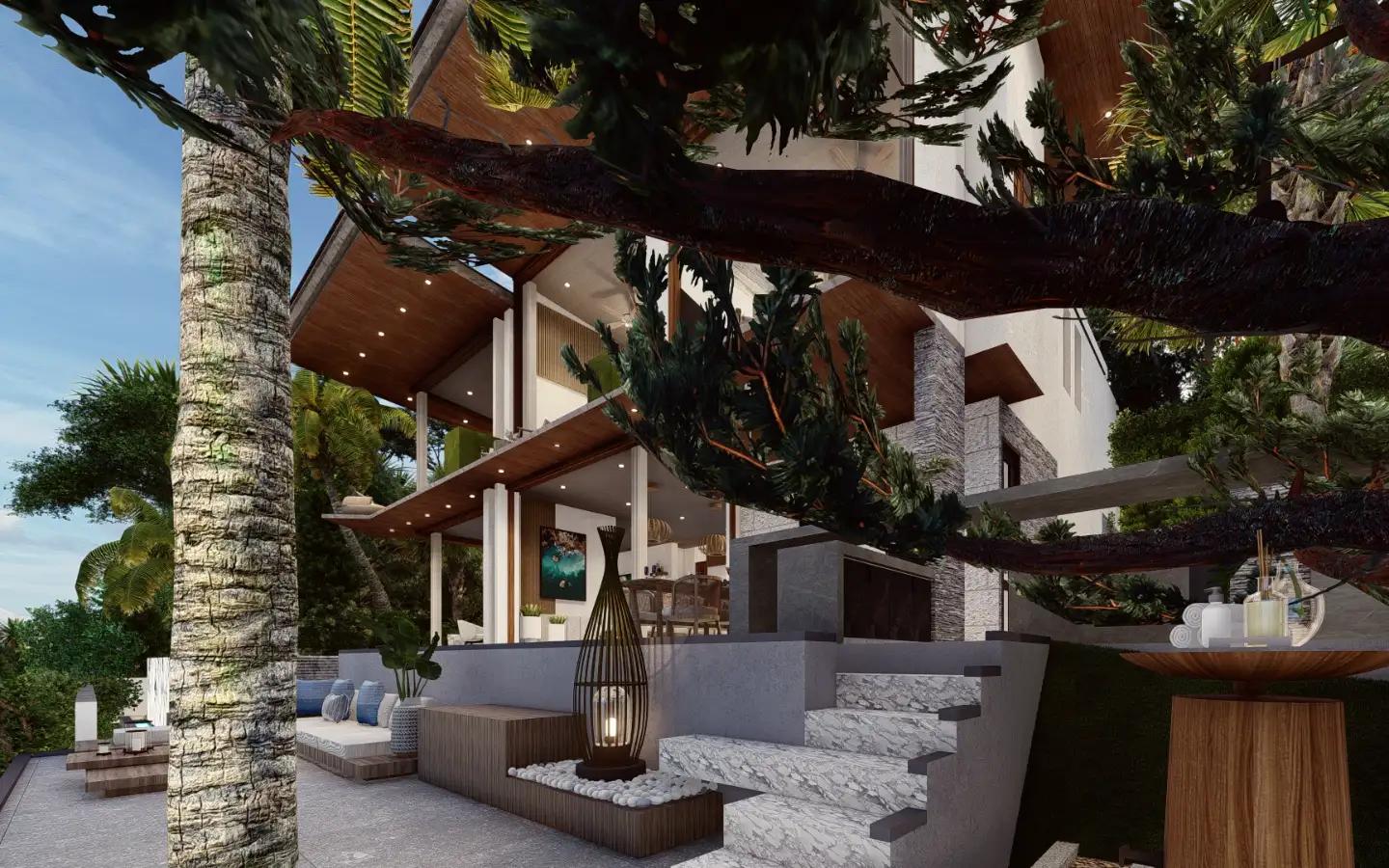Interior view of 4 Bedroom Type B Sea View Pool Villa for Sale at Narana Villas Mai Khao