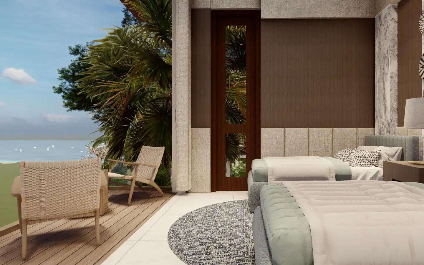 Interior view of 4 Bedroom Type C Sea View Pool Villa for Sale at Narana Villas Mai Khao