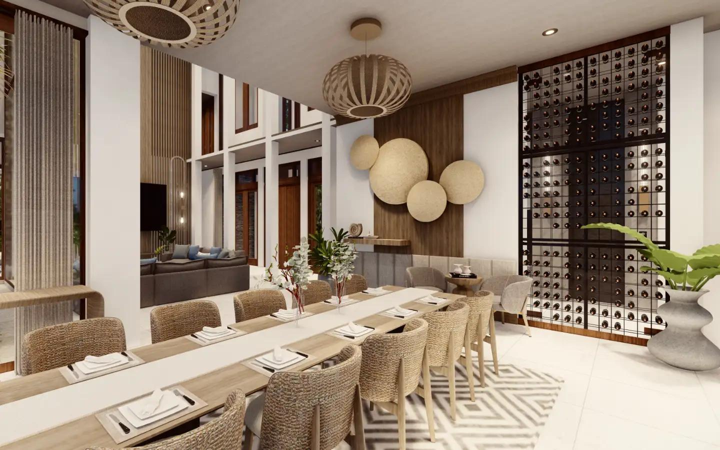 Interior view of 4 Bedroom Type D Sea View Pool Villa for Sale at Narana Villas Mai Khao