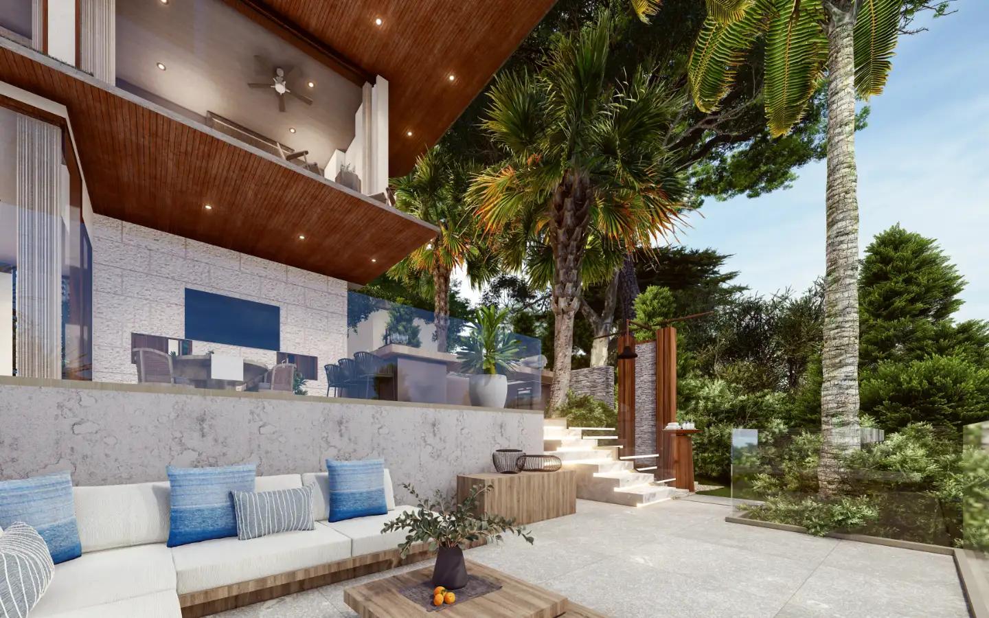 Interior view of 4 Bedroom Type D Sea View Pool Villa for Sale at Narana Villas Mai Khao