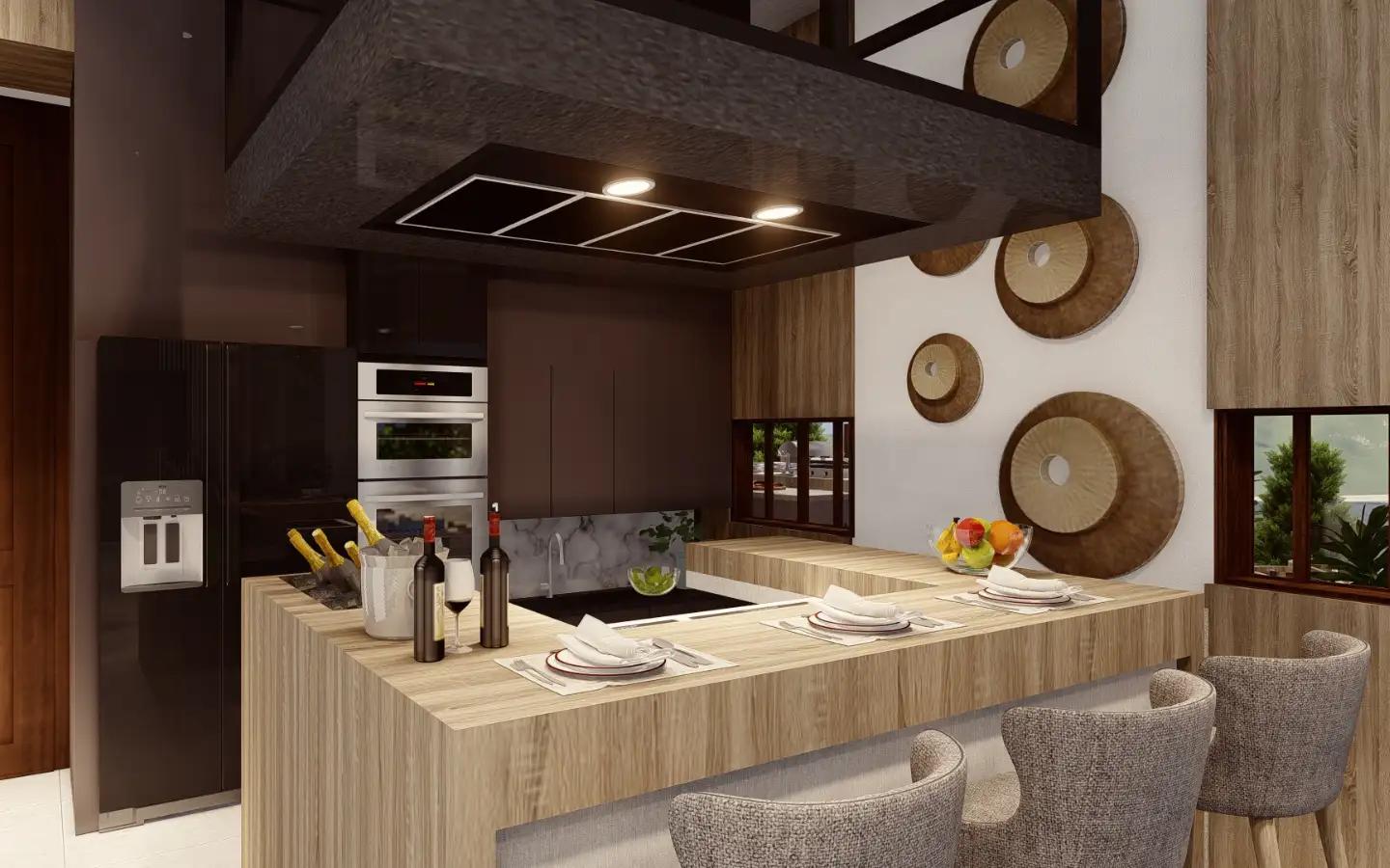 Interior view of 4 Bedroom Type D Sea View Pool Villa for Sale at Narana Villas Mai Khao