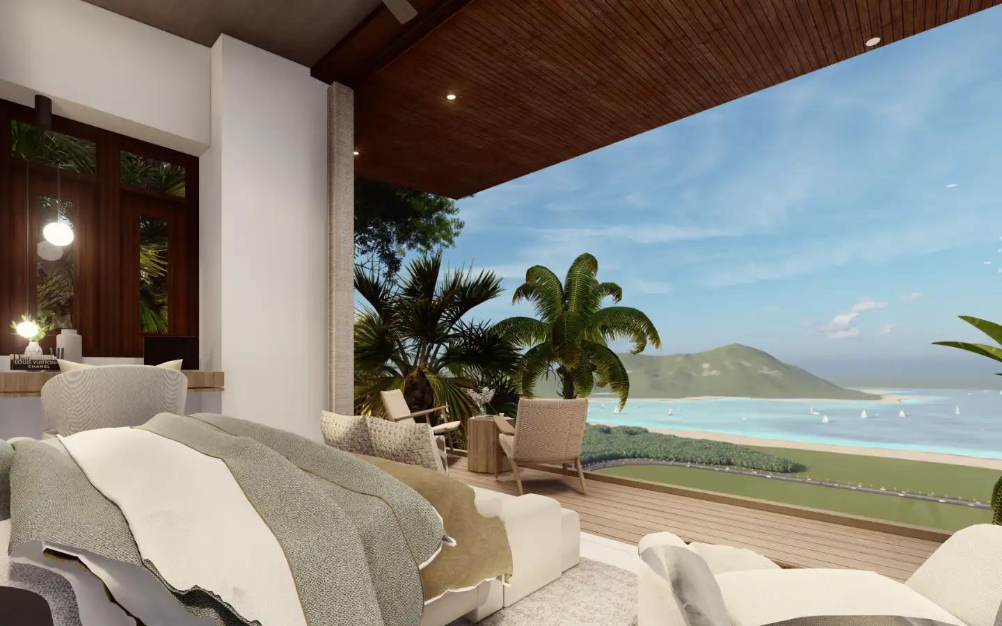 Interior view of 4 Bedroom Type D Sea View Pool Villa for Sale at Narana Villas Mai Khao