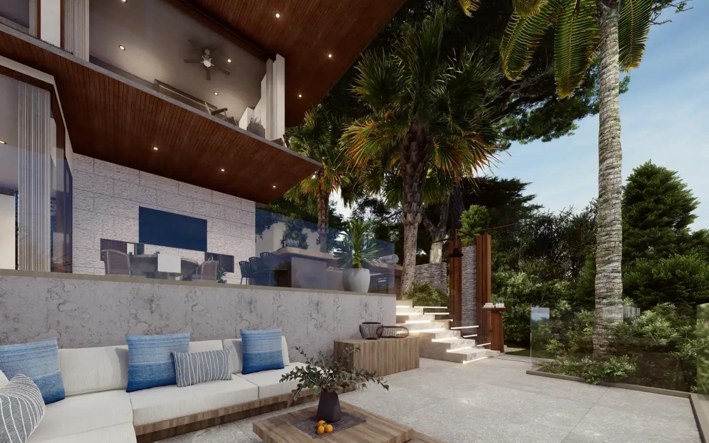 Interior view of 4 Bedroom Type D Sea View Pool Villa for Sale at Narana Villas Mai Khao