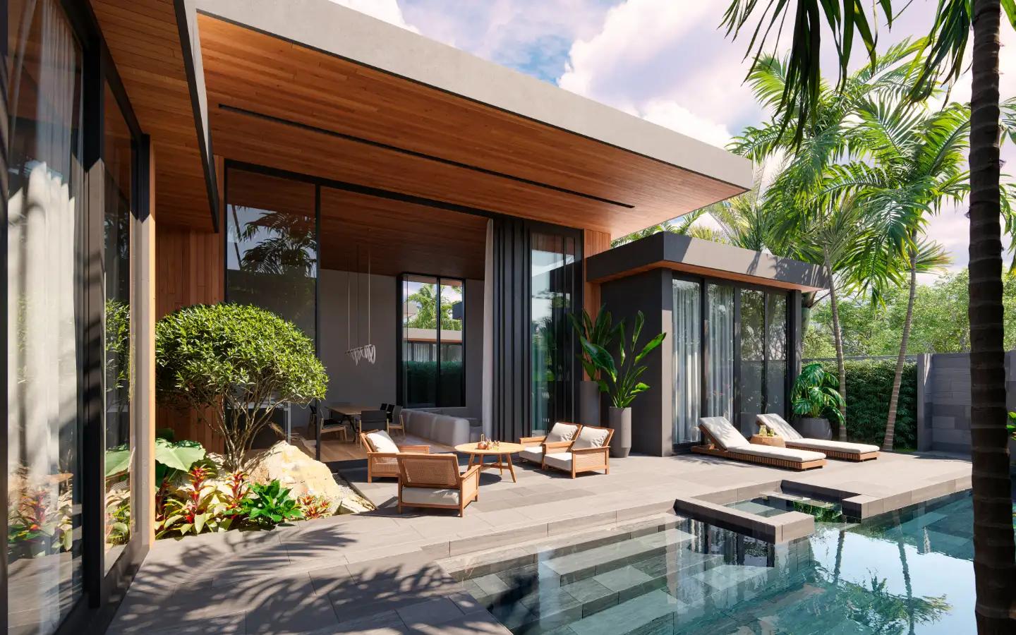 Interior view of 3 Bedroom Pool Villa for Sale in One Residence Lakeside - 2 km from Blue Tree Waterpark