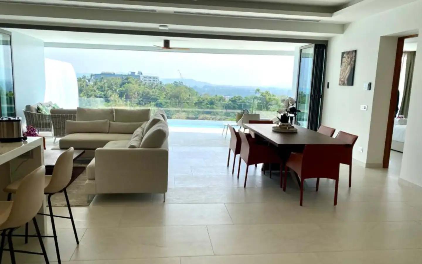 Interior view of 2 Bedroom Ocean View Private Pool Resale Condo in Andamaya Surin