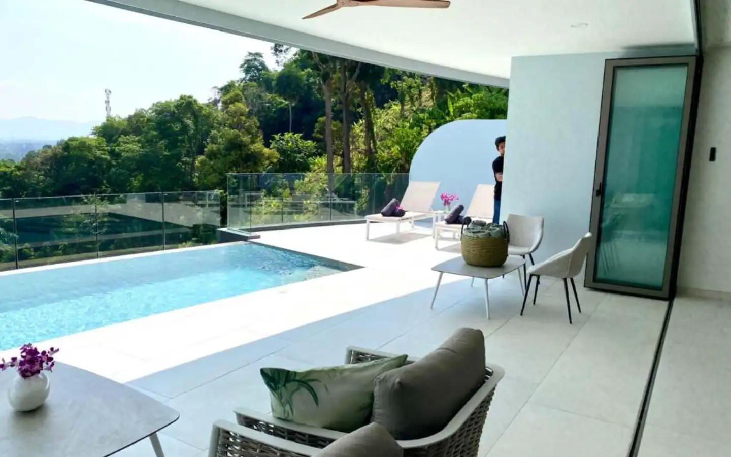 Interior view of 2 Bedroom Ocean View Private Pool Resale Condo in Andamaya Surin