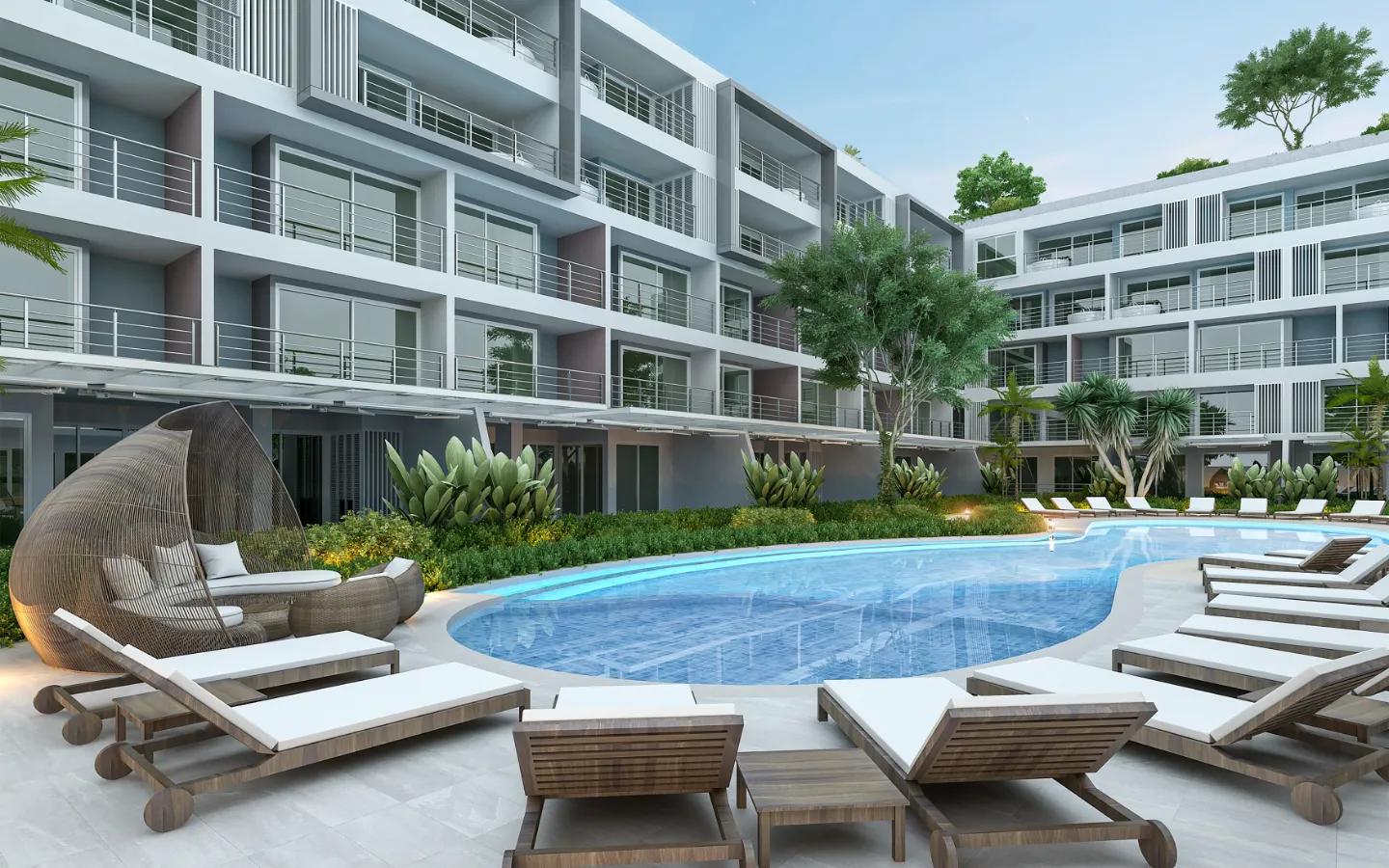 Interior view of 2 Bedroom Condo with Private Swimming Pool for Sale at Babylon Sky Garden II - Type A & B