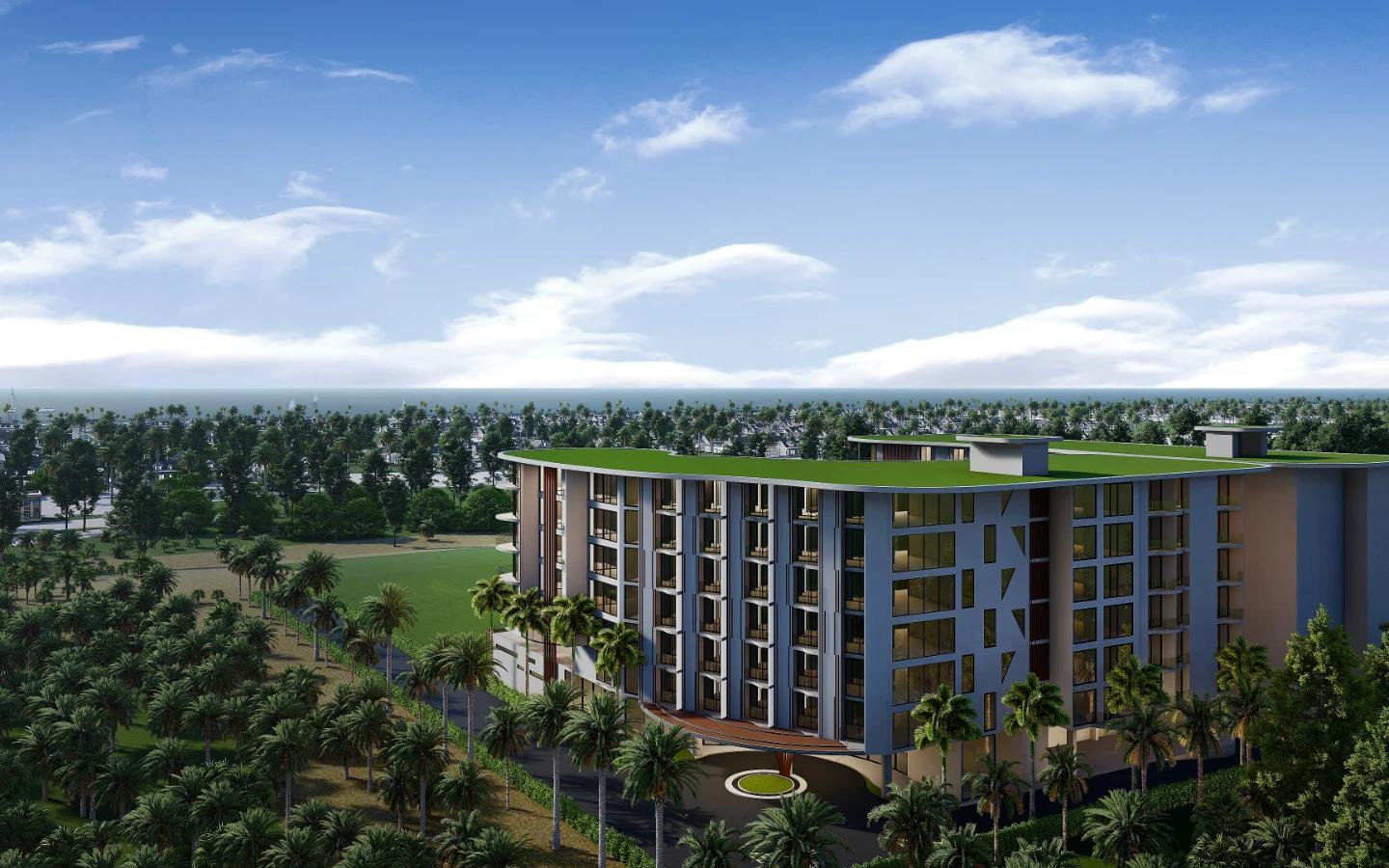 View from Sea View Studio Apartment in Aura Condominium, Chalong