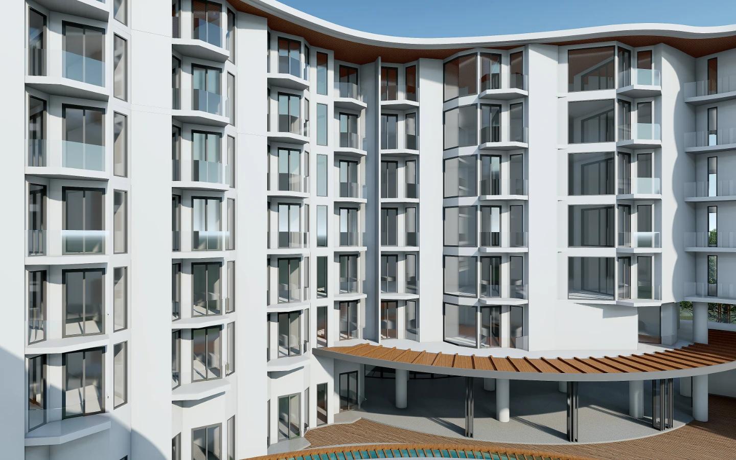 View from Sea View Studio Apartment in Aura Condominium, Chalong