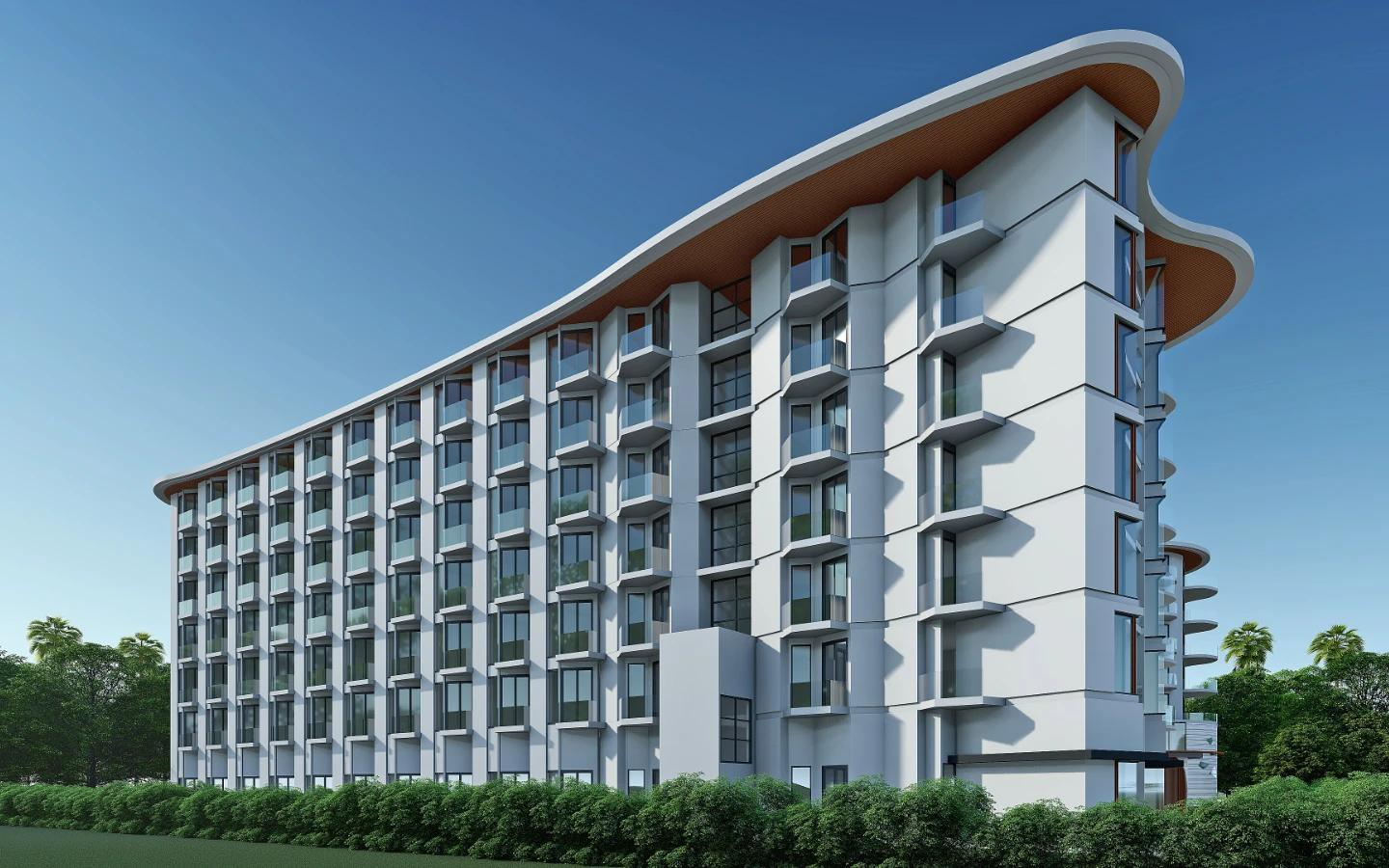 View from Sea View Studio Apartment in Aura Condominium, Chalong