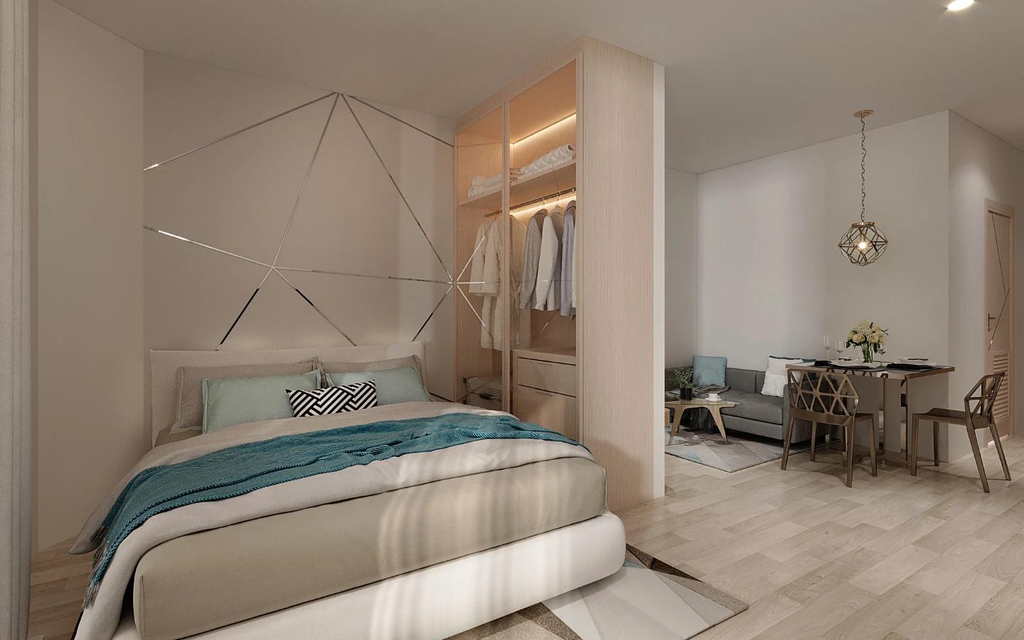 View from Sea View Studio Apartment in Aura Condominium, Chalong