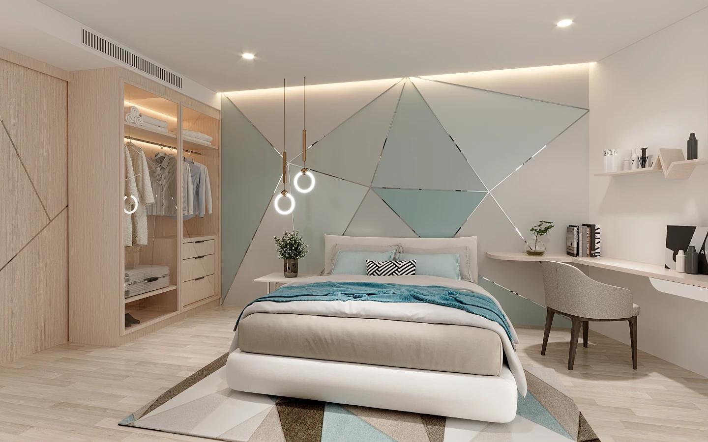 Interior view of One-Bedroom Sea View Apartment in Aura Condominium, Chalong