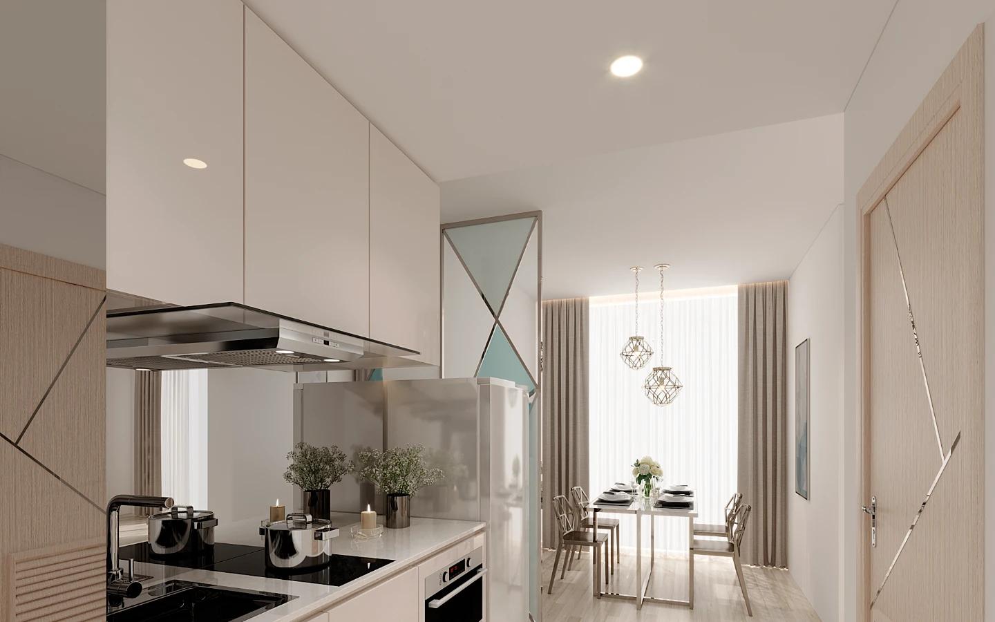 Interior view of One-Bedroom Sea View Apartment in Aura Condominium, Chalong