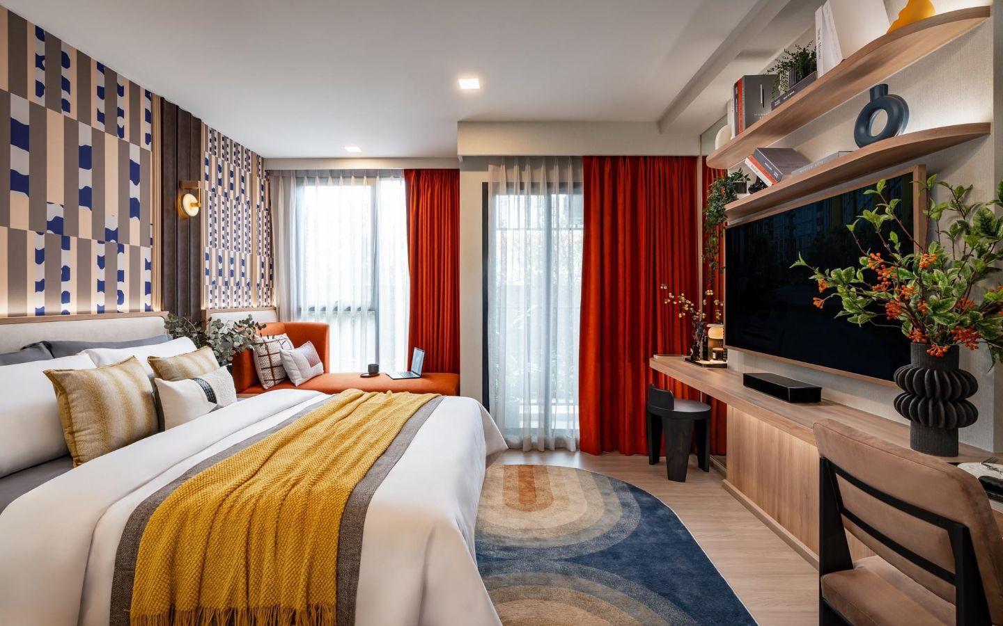 Interior view of Larger 1 Bedroom Condo for Sale at Base Rise Phuket Town