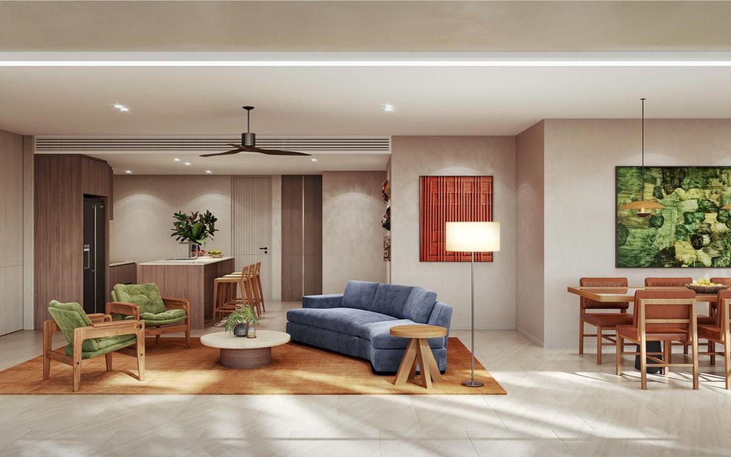 Interior view of Spacious 2 Bedroom Apartment for Sale at Surfhouse Bangtao
