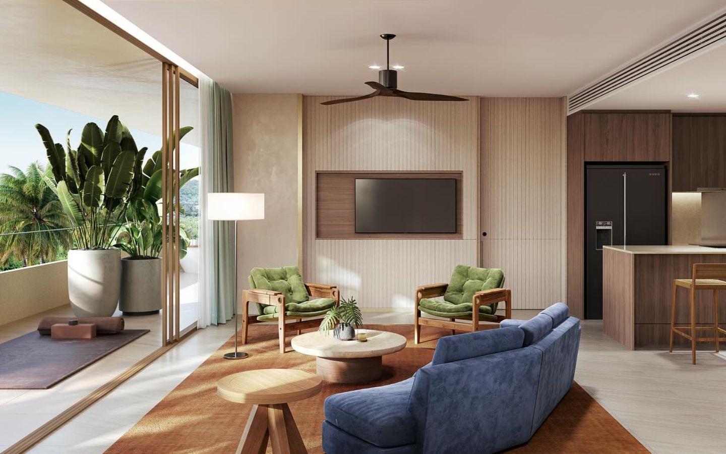 Interior view of Spacious 2 Bedroom Apartment for Sale at Surfhouse Bangtao