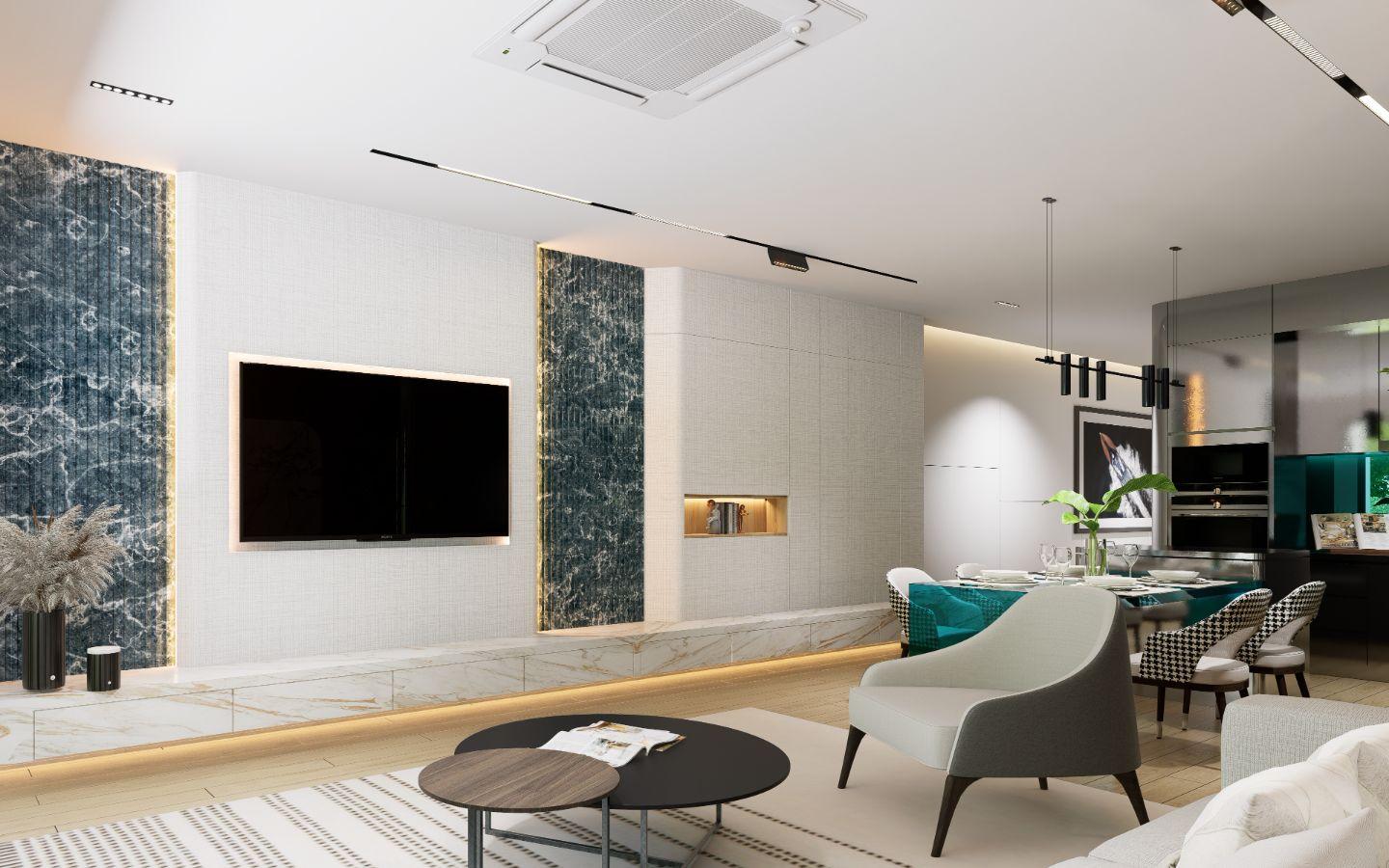 Interior view of 2 Bedroom Luxurious Corner Residence for Sale at Sole Mio Residences