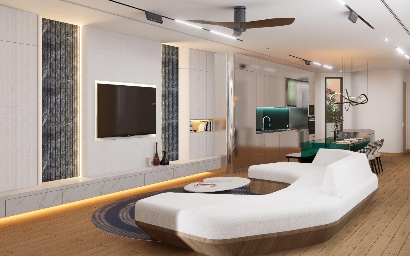 Interior view of 2 Bedroom Apartment for Sale at Sole Mio Residences, Bangtao