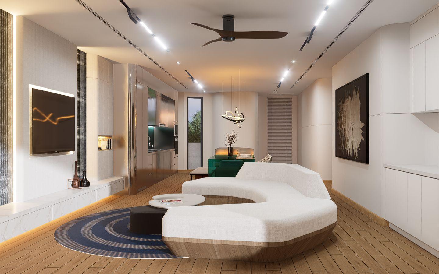 Interior view of 2 Bedroom Apartment for Sale at Sole Mio Residences, Bangtao