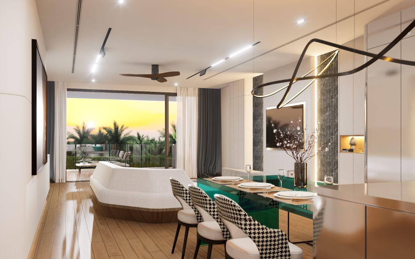 Interior view of 2 Bedroom Apartment for Sale at Sole Mio Residences, Bangtao