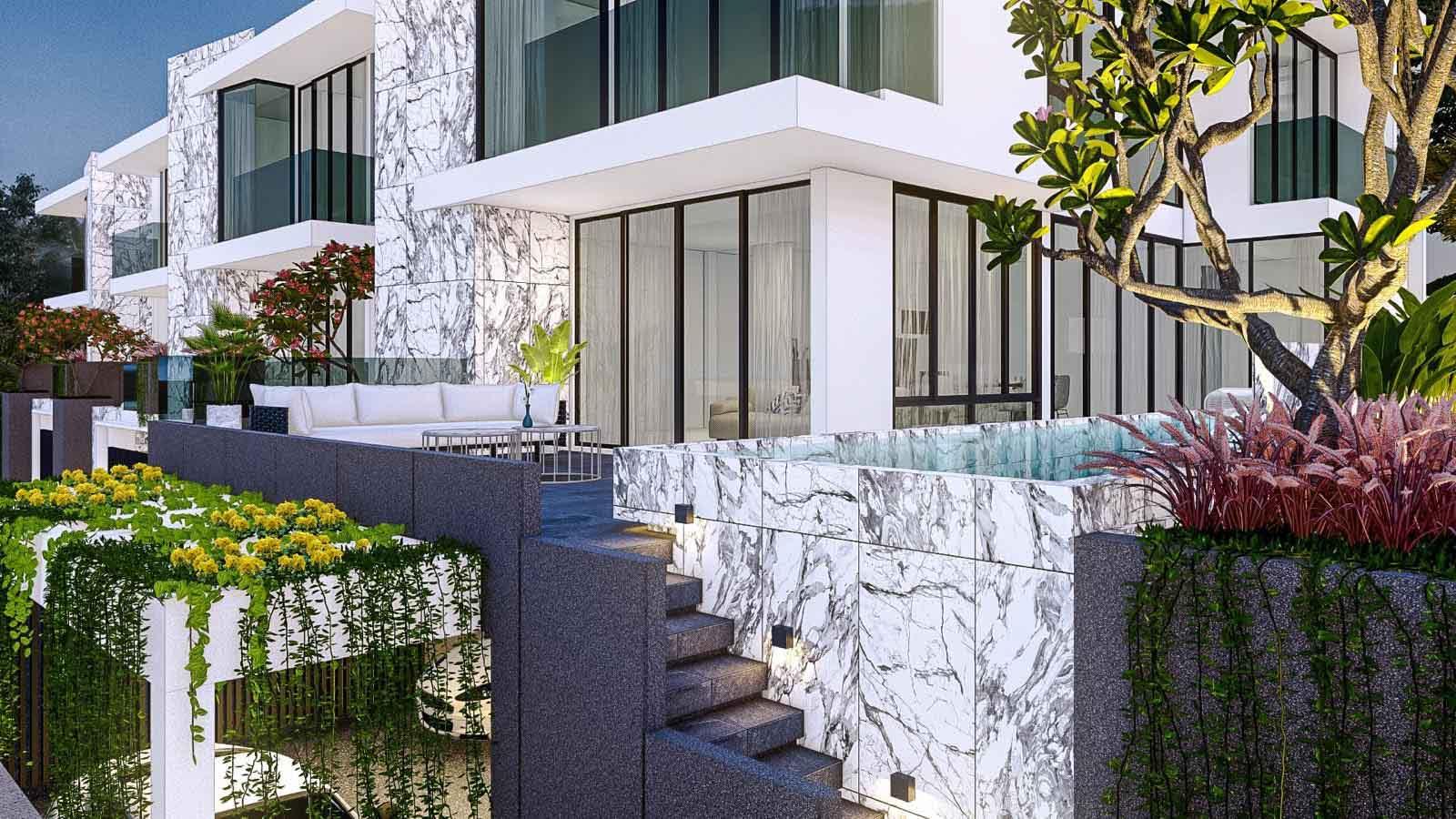 Exterior view of Pool Villa for Sale in Mali Thai Villas, Kata Beach - 3-Bedroom Type A - 5% Guaranteed for 3 Years
