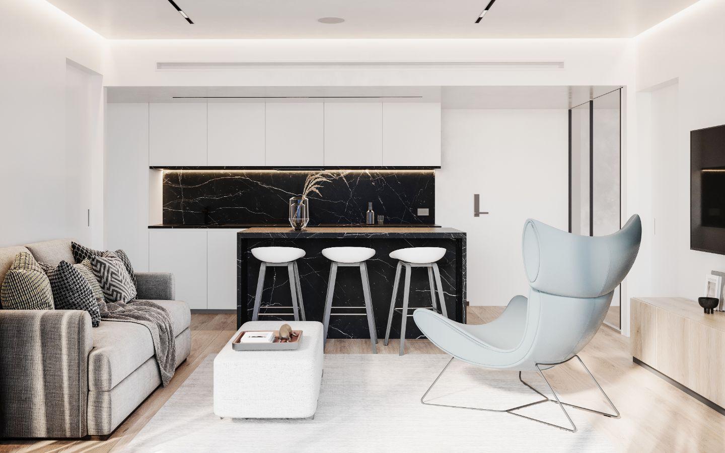 Interior view of 2 Bedroom Apartment for Sale at Essence Condo by Harmony, Rawai