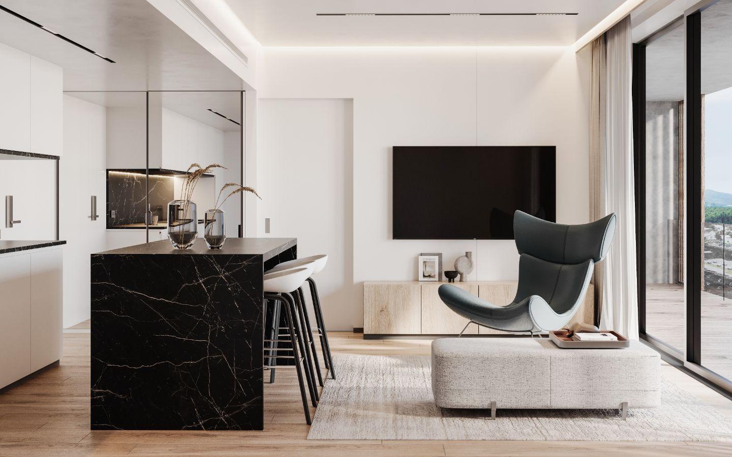 Interior view of 2 Bedroom Apartment for Sale at Essence Condo by Harmony, Rawai