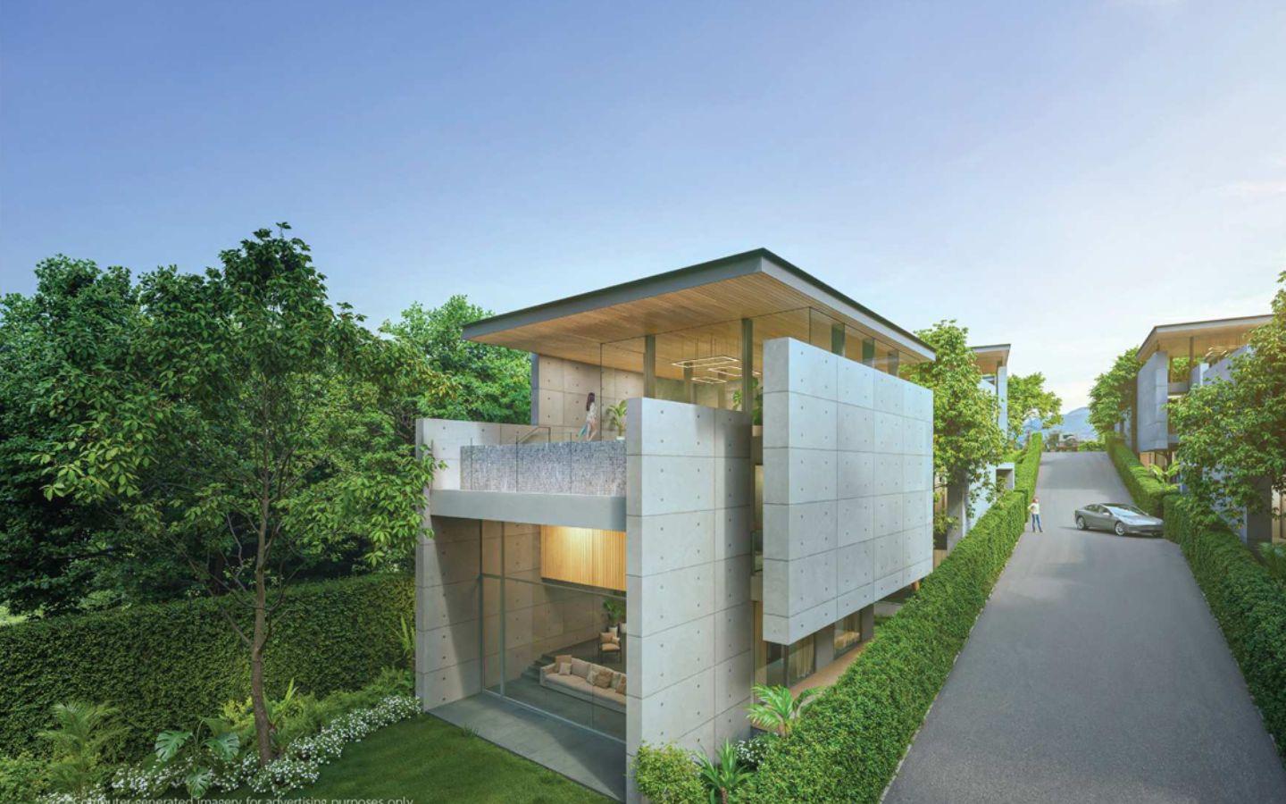 Exterior view of Luxury Beachfront 4 Storey Sea Theatre Villa in Phuket - Amethyst
