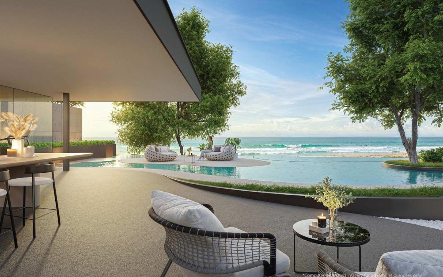 Exterior view of Luxury Beachfront 4 Storey Sea Theatre Villa in Phuket - Amethyst