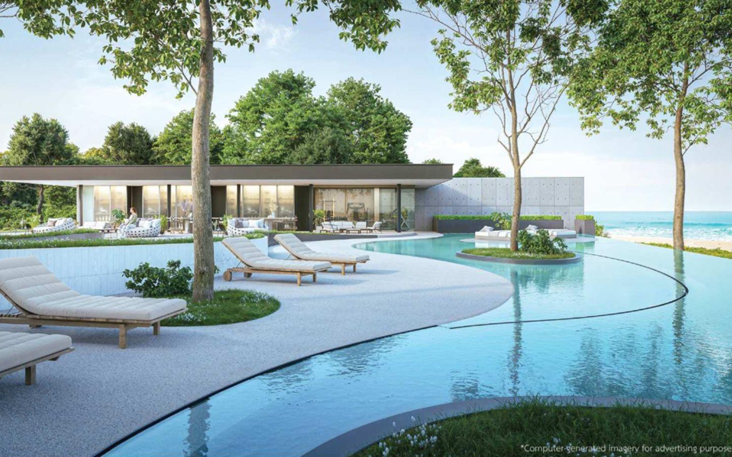 Interior view of Absolute Beachfront 4 Bedroom Luxury Villa Sea Theatre - Emerald
